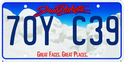 SD license plate 70YC39