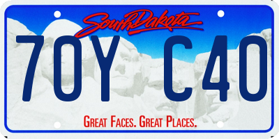 SD license plate 70YC40