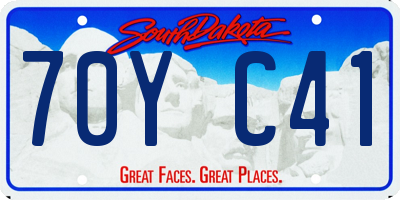 SD license plate 70YC41