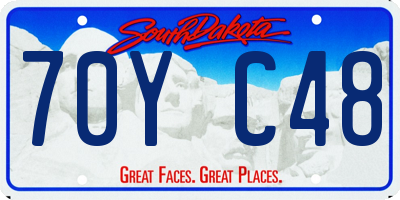SD license plate 70YC48