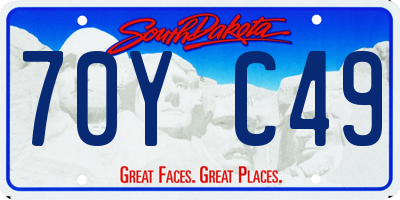 SD license plate 70YC49