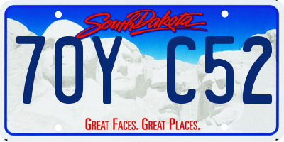 SD license plate 70YC52