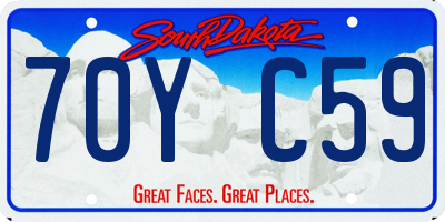 SD license plate 70YC59
