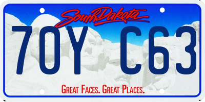 SD license plate 70YC63