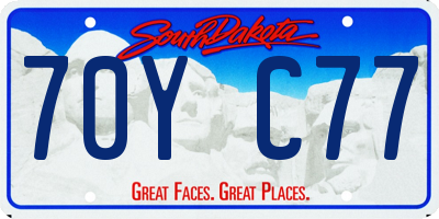 SD license plate 70YC77