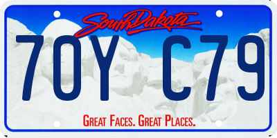 SD license plate 70YC79