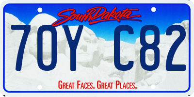 SD license plate 70YC82