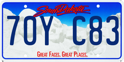 SD license plate 70YC83