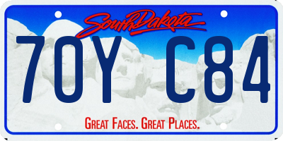 SD license plate 70YC84