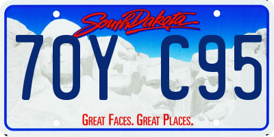 SD license plate 70YC95