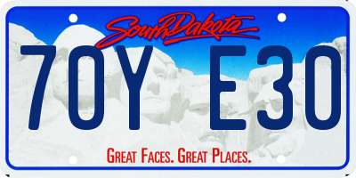 SD license plate 70YE30