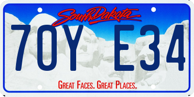 SD license plate 70YE34
