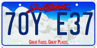 SD license plate 70YE37