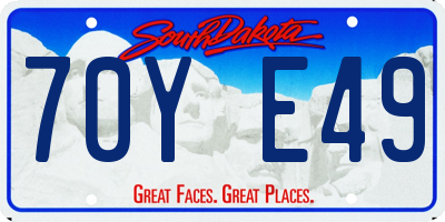 SD license plate 70YE49
