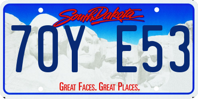 SD license plate 70YE53