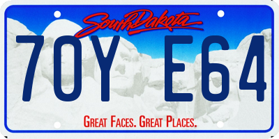 SD license plate 70YE64