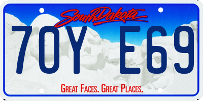 SD license plate 70YE69