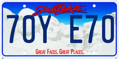 SD license plate 70YE70