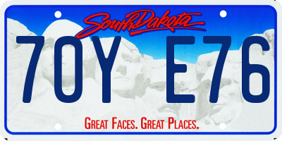 SD license plate 70YE76