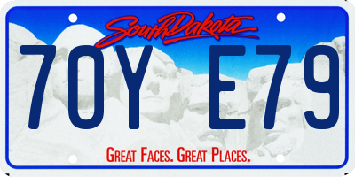 SD license plate 70YE79