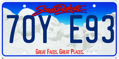 SD license plate 70YE93