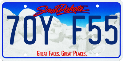 SD license plate 70YF55