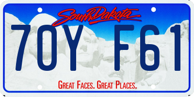 SD license plate 70YF61