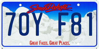 SD license plate 70YF81