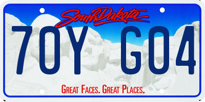 SD license plate 70YG04