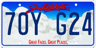 SD license plate 70YG24