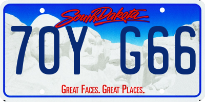 SD license plate 70YG66