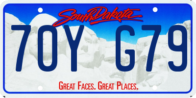 SD license plate 70YG79