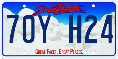 SD license plate 70YH24