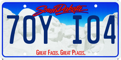 SD license plate 70YI04