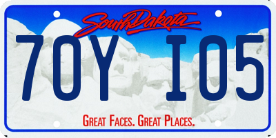 SD license plate 70YI05