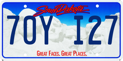 SD license plate 70YI27