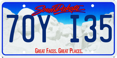 SD license plate 70YI35