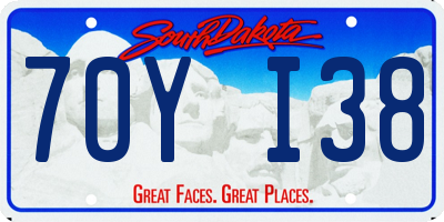 SD license plate 70YI38
