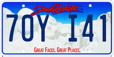SD license plate 70YI41
