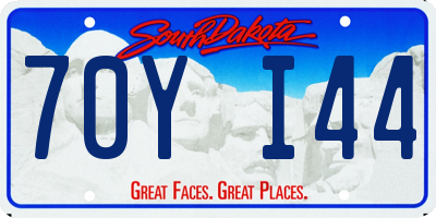 SD license plate 70YI44