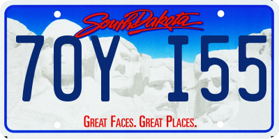 SD license plate 70YI55