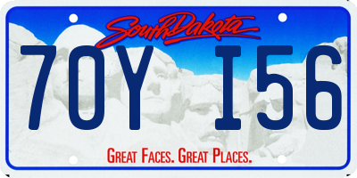 SD license plate 70YI56