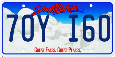 SD license plate 70YI60