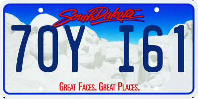SD license plate 70YI61