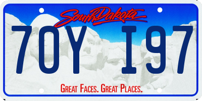 SD license plate 70YI97