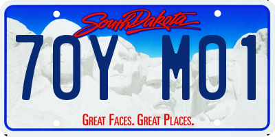 SD license plate 70YM01