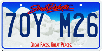 SD license plate 70YM26