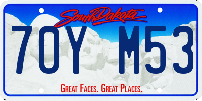 SD license plate 70YM53