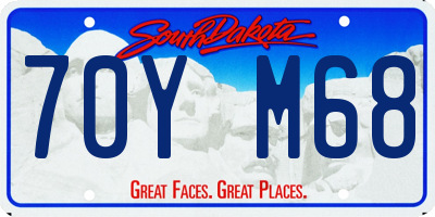 SD license plate 70YM68