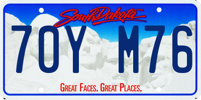 SD license plate 70YM76